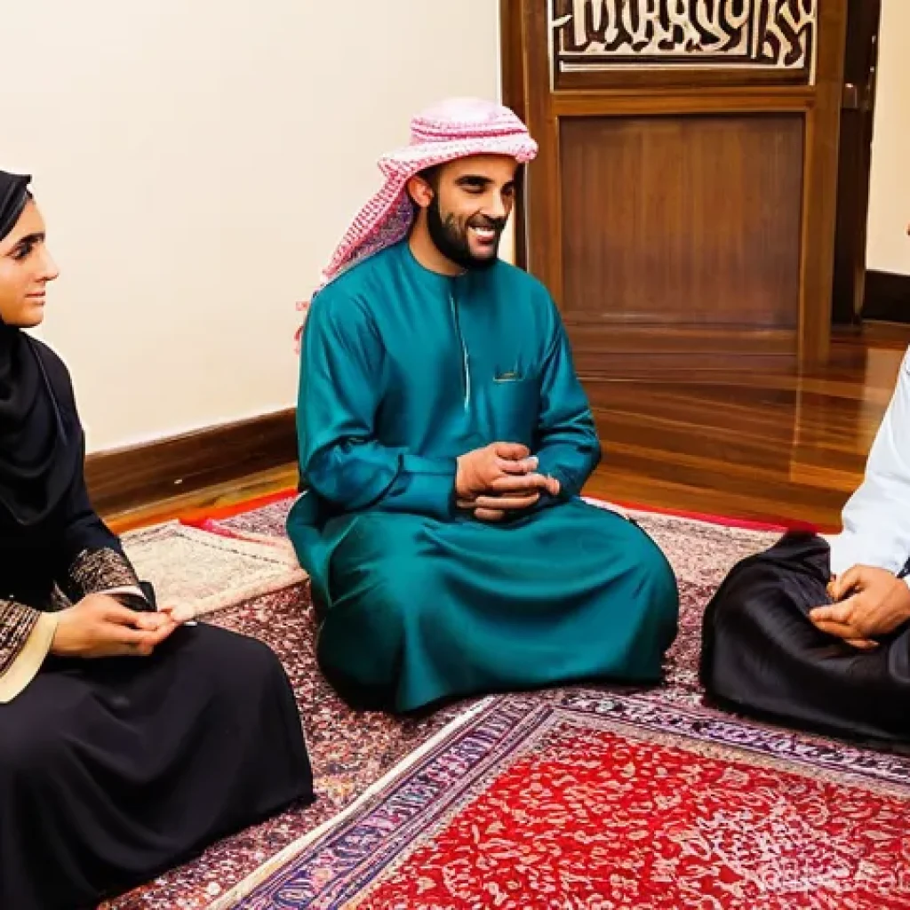 회복적 정의를 통한 범죄 예방 전략 - **Prompt: Restorative Justice Dialogue in an Arab Setting** A diverse group of individuals, rep...